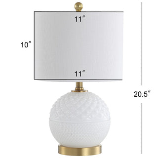 Delhi 20.5" Glass/Metal LED Table Lamp