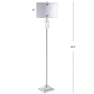 Jazmine 63" Crystal/Metal LED Floor Lamp