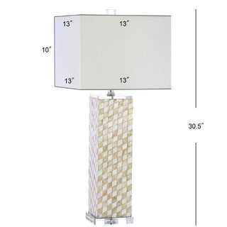 Rose 30.5" Seashell/Crystal LED Table Lamp