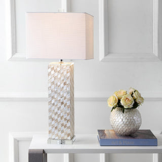 Rose 30.5" Seashell/Crystal LED Table Lamp