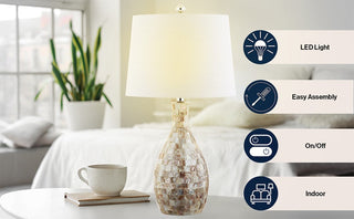 Xander 26.5" Seashell LED Table Lamp