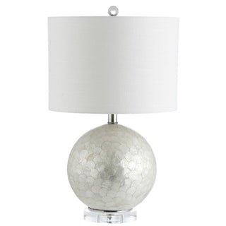 Evalyn 23.5" Capiz Seashell Sphere LED Table Lamp