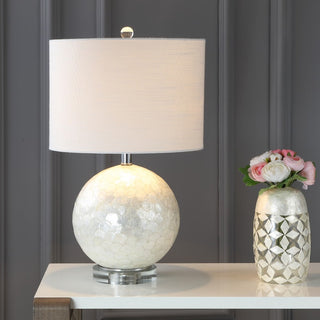 Evalyn 23.5" Capiz Seashell Sphere LED Table Lamp