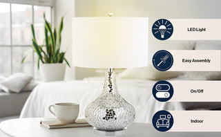 Dax 26" Mirrored Mosaic LED Table Lamp