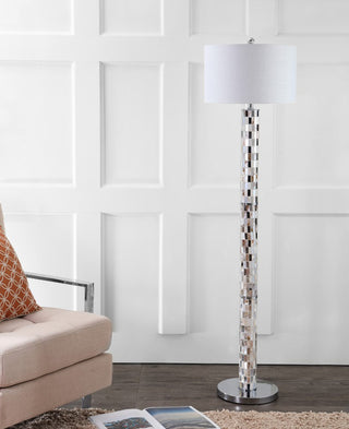 Crystal 63.5" Seashell Mosaic LED Floor Lamp