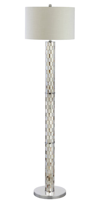 Crystal 63.5" Seashell Mosaic LED Floor Lamp