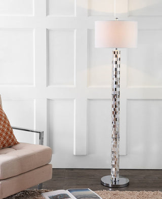 Crystal 63.5" Seashell Mosaic LED Floor Lamp