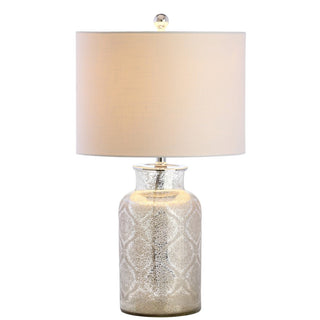 Dax 24.5" Trellis Pattern Glass LED Table Lamp