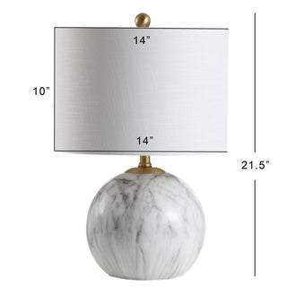 Wren 21.5" Faux Marble Resin LED Table Lamp