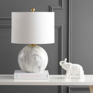 Wren 21.5" Faux Marble Resin LED Table Lamp