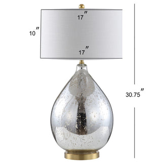 Bluebird 30.75" Glass/Metal LED Table Lamp