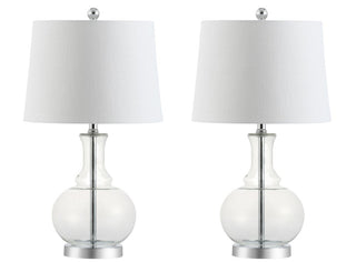 Noa 25" Glass LED Table Lamp, Set of 2