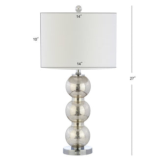 Max 27" Glass Triple-Sphere LED Table Lamp, Set of 2