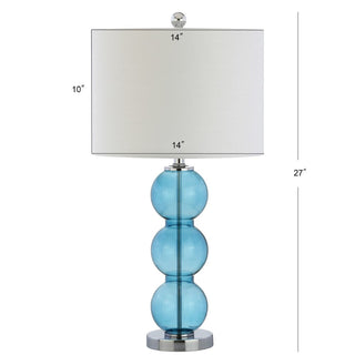 Max 27" Glass Triple-Sphere LED Table Lamp, Set of 2