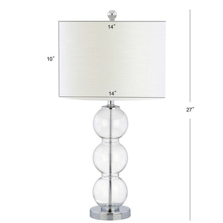 Max 27" Glass Triple-Sphere LED Table Lamp, Set of 2