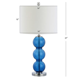 Max 27" Glass Triple-Sphere LED Table Lamp, Set of 2