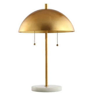 Hammer 20.7" Dome Metal with Marble Base LED Table Lamp