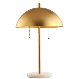 Hammer 20.7" Dome Metal with Marble Base LED Table Lamp