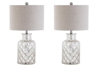 Jacob 24.5" LED Glass Table Lamp, Set of 2