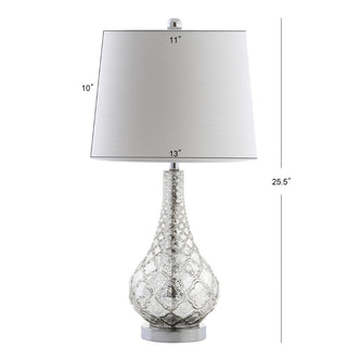 Calvin 25.5" Glass LED Table Lamp, Set of 2