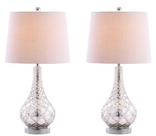 Calvin 25.5" Glass LED Table Lamp, Set of 2