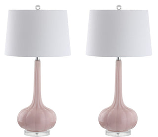 Sophia 28.5" Glass Teardrop LED Table Lamp, Set of 2