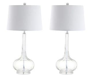 Sophia 28.5" Glass Teardrop LED Table Lamp, Set of 2