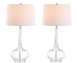 Sophia 28.5" Glass Teardrop LED Table Lamp, Set of 2