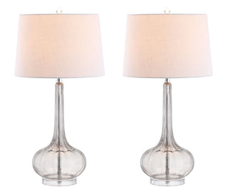 Sophia 28.5" Glass Teardrop LED Table Lamp, Set of 2