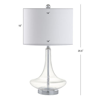 Ace 25.5" Glass Teardrop LED Table Lamp, Set of 2