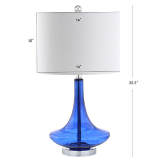 Ace 25.5" Glass Teardrop LED Table Lamp, Set of 2