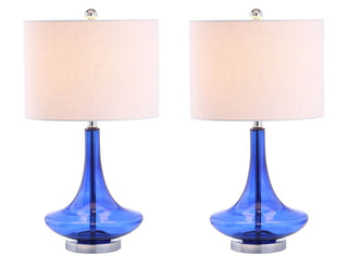 Ace 25.5" Glass Teardrop LED Table Lamp, Set of 2