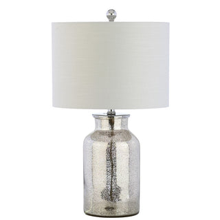 Dax 24.5" Trellis Pattern Glass LED Table Lamp