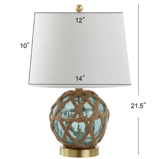 Kori 21.5" LED Glass/Rope Table Lamp