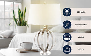 Carl 26" Metal Orb LED Table Lamp