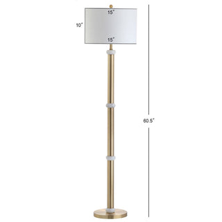 Kelvin 60.5" Metal/Marble LED Floor Lamp