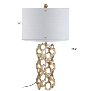 Karina 26.5" Metal Quatrefoil LED Table Lamp