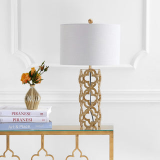 Karina 26.5" Metal Quatrefoil LED Table Lamp