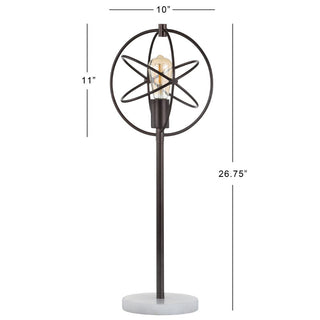 Beetle 26.5" Edison Bulb Metal/Marble Modern LED Table Lamp