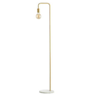 Cassowary 60" Minimalist Edison Metal/Marble Floor Lamp