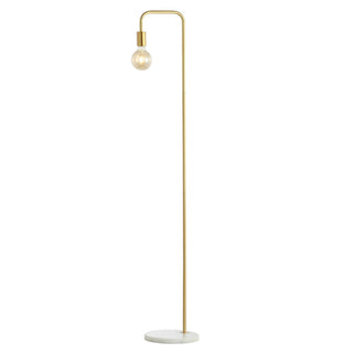 Cassowary 60" Minimalist Edison Metal/Marble Floor Lamp