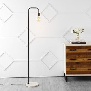 Cassowary 60" Minimalist Edison Metal/Marble Floor Lamp