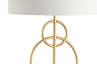 Moth 60" Modern Circle Marble/Metal LED Floor Lamp