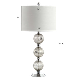 Dwarf 30.5" Silvered Orbs Glass/Metal LED Table Lamp