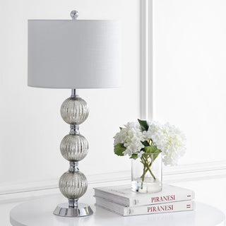 Dwarf 30.5" Silvered Orbs Glass/Metal LED Table Lamp