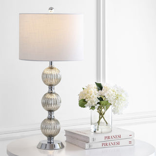 Dwarf 30.5" Silvered Orbs Glass/Metal LED Table Lamp