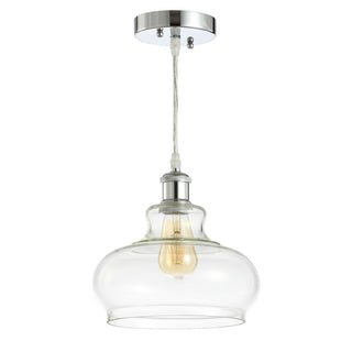 Gingsberry 9.38" Adjustable Iron/Glass Pharmacy LED Pendant