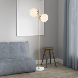 Elza 60.5" Modern Parisian Candlestick Iron LED Floor Lamp