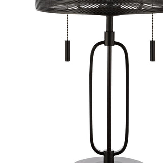 Dayn 27" Industrial Farmhouse Iron LED Table Lamp with USB Charging Port