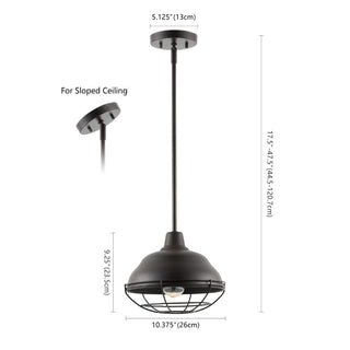 Bridgemoor 10.38" Industrial Farmhouse Iron LED Pendant